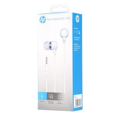 HP DHE-7000 Casque Avec fil Ecouteurs Appels/Musique Blanc